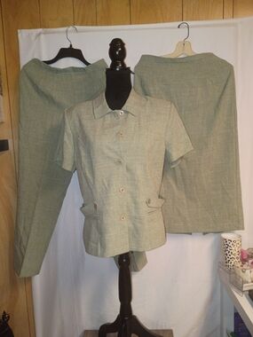 Sag Harbor Three-Piece Light Sage Green Suit Set